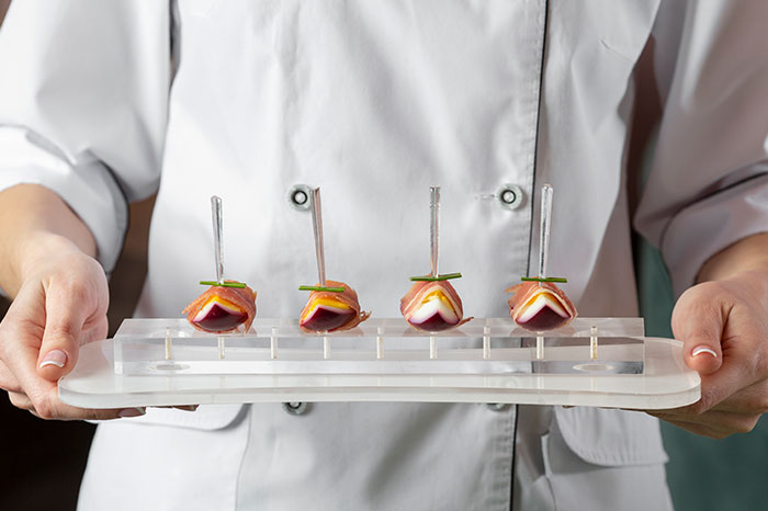 Bandeja de catering para eventos